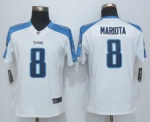 Nike Titans #8 Marcus Mariota White Women's Stitched NFL Limited Jersey
