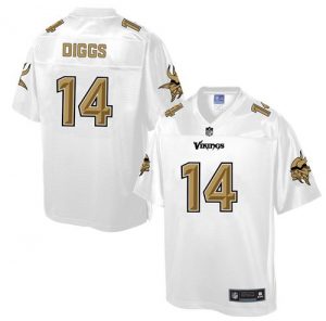 Nike Vikings #14 Stefon Diggs White Men's NFL Pro Line Fashion Game Jersey