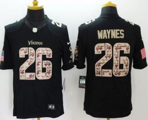 Nike Vikings #26 Trae Waynes Black Men's Stitched NFL Limited Salute to Service Jersey