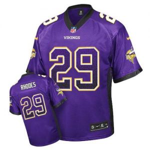Nike Vikings #29 Xavier Rhodes Purple Team Color Men's Embroidered NFL Elite Drift Fashion Jersey