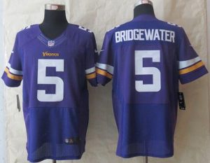 Nike Vikings #5 Teddy Bridgewater Purple Team Color Men's Stitched NFL Elite Jersey
