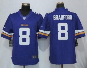Nike Vikings #8 Sam Bradford Purple Team Color Men's Stitched NFL Limited Jersey