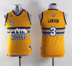 Nuggets #3 Ty Lawson Yellow Alternate Stitched Youth NBA Jersey