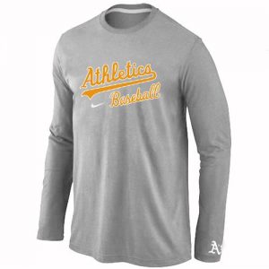 Oakland Athletics Long Sleeve MLB T-Shirt Grey