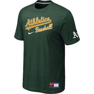 Oakland Athletics Nike Short Sleeve Practice MLB T-Shirts Dark Green
