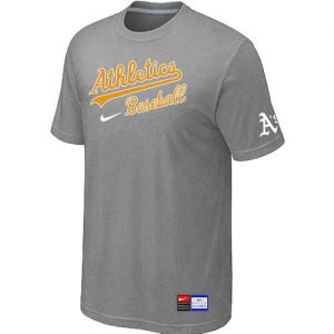 Oakland Athletics Nike Short Sleeve Practice MLB T-Shirts Light Grey