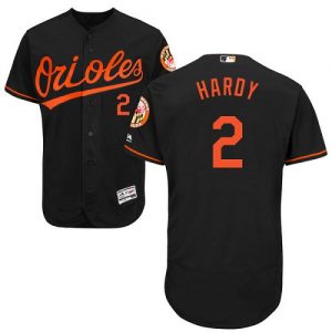 Orioles #2 J.J. Hardy Black Flexbase Authentic Collection Stitched MLB Jersey