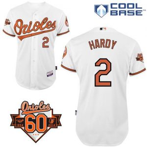 Orioles #2 J.J. Hardy White Cool Base Stitched MLB Jersey