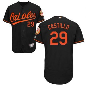 Orioles #29 Welington Castillo Black Flexbase Authentic Collection Stitched MLB Jersey