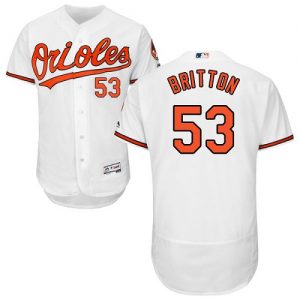 Orioles #53 Zach Britton White Flexbase Authentic Collection Stitched MLB Jersey