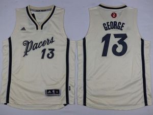 Pacers #13 Paul George Cream 2015-2016 Christmas Day Youth Stitched NBA Jersey