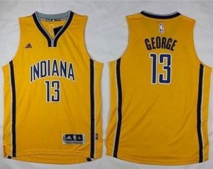 Pacers #13 Paul George Yellow Youth Stitched NBA Jersey