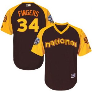 Padres #34 Rollie Fingers Brown 2016 All-Star National League Stitched Youth MLB Jersey
