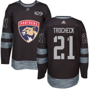Panthers #21 Vincent Trocheck Black 1917-2017 100th Anniversary Stitched NHL Jersey
