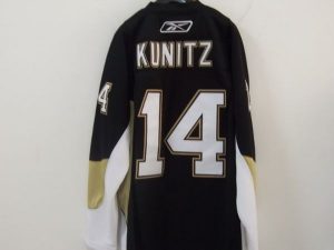 Penguins #14 Chris Kunitz Embroidered Black NHL Jersey