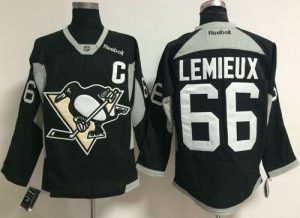 Penguins #66 Mario Lemieux Black Practice Stitched NHL Jersey