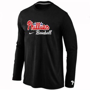 Philadelphia Phillies Long Sleeve MLB T-Shirt Black