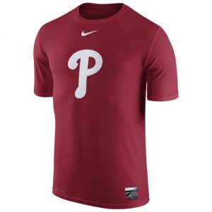 Philadelphia Phillies Nike Authentic Collection Legend Logo 1.5 Performance T-Shirt Red