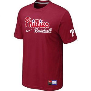Philadelphia Phillies Nike Short Sleeve Practice MLB T-Shirts Red