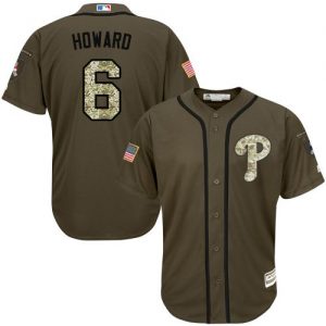 Phillies #6 Ryan Howard Green Salute to Service Stitched MLB Jersey