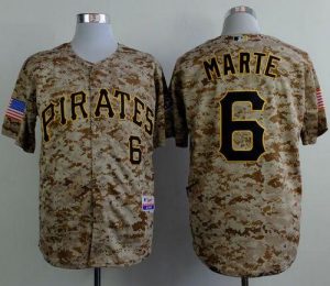 Pirates #6 Starling Marte Camo Alternate Cool Base Stitched MLB Jersey