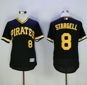 Pirates #8 Willie Stargell Black Flexbase Authentic Collection Cooperstown Stitched MLB Jersey