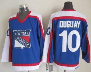 Rangers #10 Ron Duguay Blue White CCM Throwback Stitched NHL Jersey
