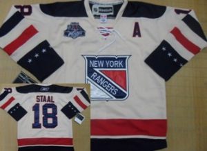 Rangers #18 Marc Staal White Embroidered 2012 Winter Classic NHL Jersey