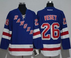 Rangers #26 Jimmy Vesey Blue Home Stitched NHL Jersey