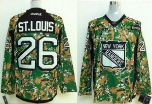Rangers #26 Martin St.Louis Camo Veterans Day Practice Stitched NHL Jersey