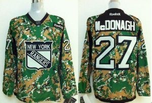 Rangers #27 Ryan McDonagh Camo Veterans Day Practice Stitched NHL Jersey