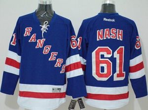 Rangers #61 Rick Nash Blue Home Stitched NHL Jersey