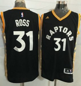 Raptors #31 Terrence Ross Black Gold Stitched NBA Jersey