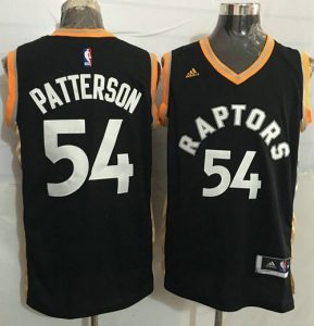 Raptors #54 Patrick Patterson Black Gold Stitched NBA Jersey