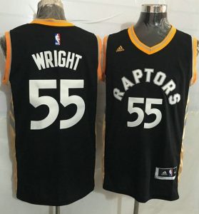 Raptors #55 Delon Wright Black Gold Stitched NBA Jersey