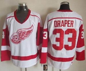 Red Wings #33 Kris Draper White CCM Throwback Stitched NHL Jersey