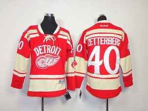 Red Wings #40 Henrik Zetterberg Red 2014 Winter Classic Embroidered Youth NHL Jersey