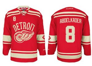 Red Wings #8 Justin Abdelkader Red 2014 Winter Classic Stitched NHL Jersey