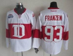 Red Wings #93 Johan Franzen White Winter Classic Embroidered NHL Jersey