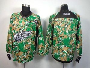Red Wings Blank Camo Veterans Day Practice Stitched NHL Jersey