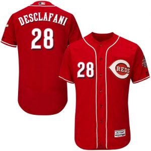 Reds #28 Anthony DeSclafani Red Flexbase Authentic Collection Stitched MLB Jersey