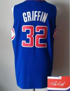 Revolution 30 Autographed Clippers #32 Blake Griffin Blue Stitched NBA Jersey