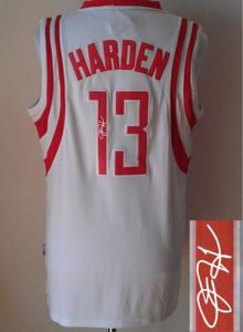 Revolution 30 Autographed Rockets #13 James Harden White Stitched NBA Jersey