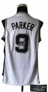 Revolution 30 Autographed Spurs #9 Tony Parker White Stitched NBA Jersey