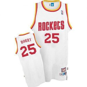 Rockets #25 Robert Horry White Throwback Stitched NBA Jersey