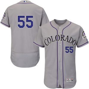 Rockies #55 Jon Gray Grey Flexbase Authentic Collection Stitched MLB Jersey