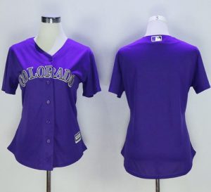 Rockies Blank Purple Women's Alternate Stitched MLB Jersey