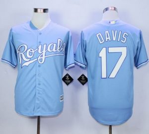 Royals #17 Wade Davis Light Blue Alternate 1 New Cool Base Stitched MLB Jersey