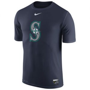 Seattle Mariners Nike Authentic Collection Legend Logo 1.5 Performance T-Shirt Navy
