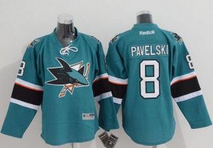 Sharks #8 Joe Pavelski Green Stitched Youth NHL Jersey